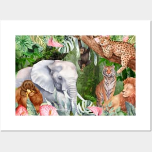 Jungle's Animals Posters and Art